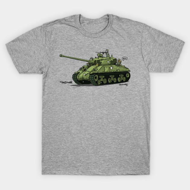 Dogs of War: Sherman Tank T-Shirt by Siegeworks